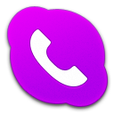 Skype Phone Purple Icon 128x128 png